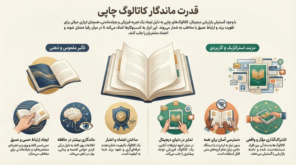 اینفوگرافیک مزایای کاتالوگ